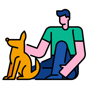 Fithund Hundeschule Dortmund - Icon Hund wird gestreichelt