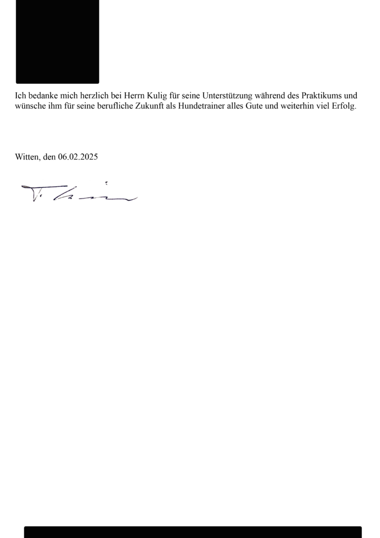 Praktikumsbescheinigung Teil 3 Michael Kulig Fithund
